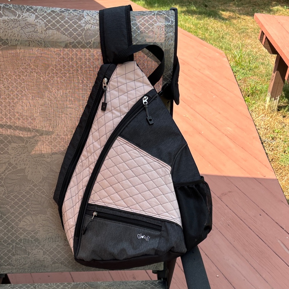 Chic Black, gray and rose gold Quilted sports bag